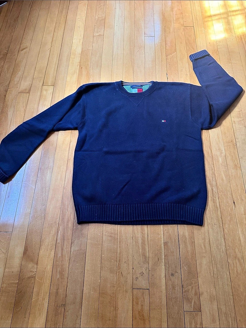 Tommy Hilfiger Navy Classic Crewneck logo Sweater men’s XL